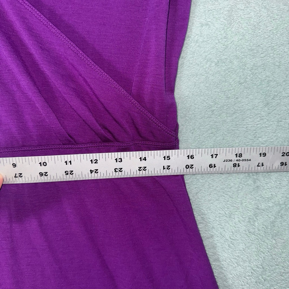 Women's Smartwool Maybell Purple Long Sleeve Wrap Dress L - Picture 8 of 10